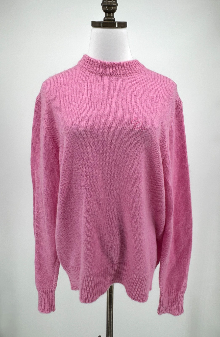 Every Other Thursday Pink Crew Neck Wool Blend Knit Pullover Sweater Sz M